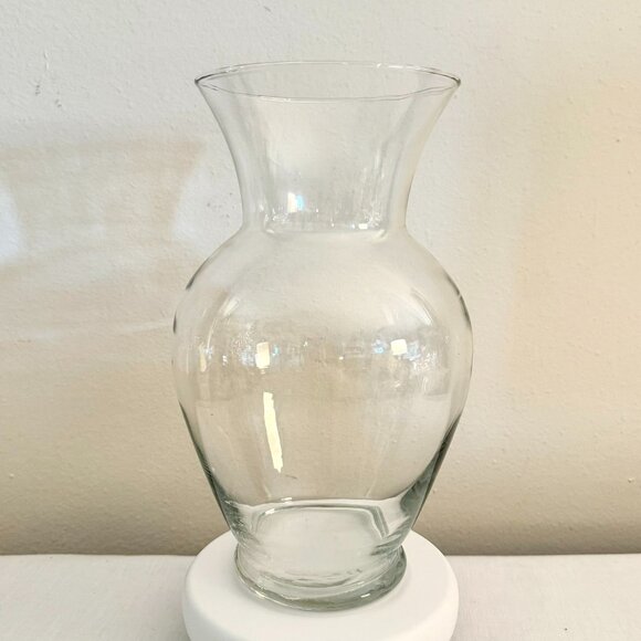 11 x 7 inch Hourglass Shaped Glass Vase ideal for Example Upcycled Mixed Florals - Picture 7 of 15